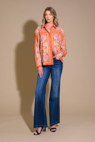YOU NEVER CAN TELL WOVEN TOP