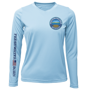 Michigan Freshwater Born Kraken Women's Long Sleeve UPF 50+ Dry-Fit Shirt