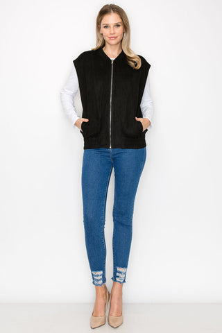 Allison Stretch Suede Vest