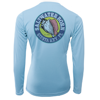 Siesta Key, FL "Saltwater Heals Everything" Women's Long Sleeve UPF 50+ Dry-Fit Shirt
