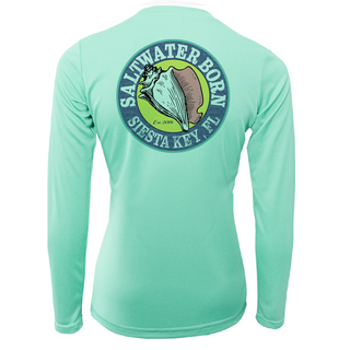 Siesta Key, FL "Saltwater Heals Everything" Women's Long Sleeve UPF 50+ Dry-Fit Shirt