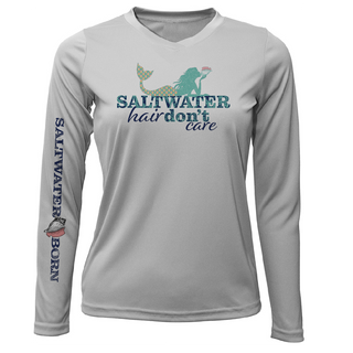 Tarpon Springs, FL "Saltwater Hair Don't Care" Long Sleeve UPF 50+ Dry-Fit Shirt