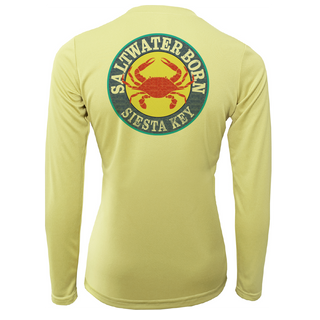 Siesta Key Steamed Crab Women's Long Sleeve UPF 50+ Dry-Fit Shirt