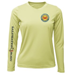 Siesta Key Steamed Crab Women's Long Sleeve UPF 50+ Dry-Fit Shirt