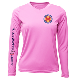 Siesta Key Steamed Crab Women's Long Sleeve UPF 50+ Dry-Fit Shirt
