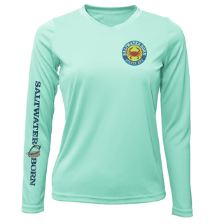 Siesta Key Steamed Crab Women's Long Sleeve UPF 50+ Dry-Fit Shirt