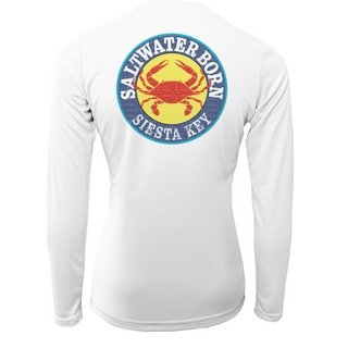 Siesta Key Steamed Crab Women's Long Sleeve UPF 50+ Dry-Fit Shirt