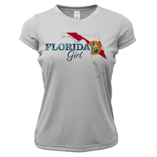 Dunedin Florida Girl Women's Short Sleeve UPF 50+ Dry-Fit Shirt