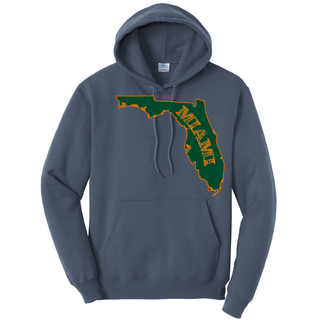 Miami Orange and Green Cotton Hoodie