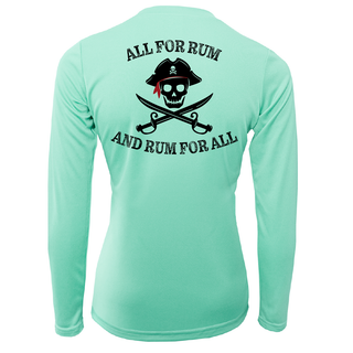 Florida Freshwater Born "All For Rum and Rum For All" Women's Long Sleeve UPF 50+ Dry-Fit Shirt