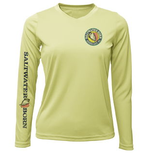 Siesta Key "The Beach Gives me Porpoise" Women's Long Sleeve UPF 50+ Dry-Fit Shirt