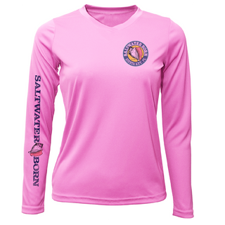 Siesta Key "The Beach Gives me Porpoise" Women's Long Sleeve UPF 50+ Dry-Fit Shirt