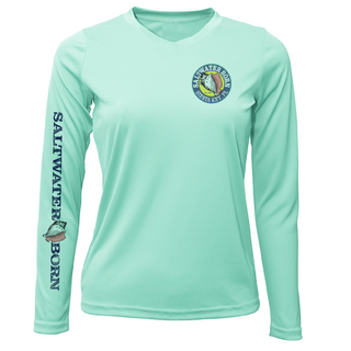 Siesta Key "The Beach Gives me Porpoise" Women's Long Sleeve UPF 50+ Dry-Fit Shirt