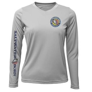 Siesta Key "The Beach Gives me Porpoise" Women's Long Sleeve UPF 50+ Dry-Fit Shirt