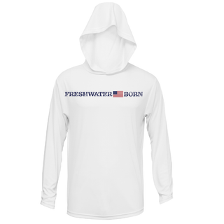 Michigan Freshwater Born Women's Linear Logo Long Sleeve UPF 50+ Dry-Fit Hoodie