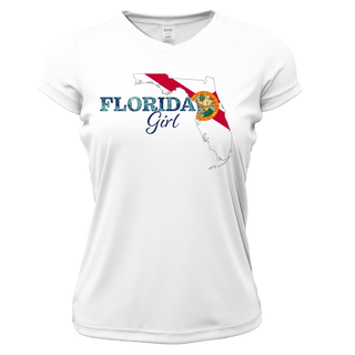 Dunedin Florida Girl Women's Short Sleeve UPF 50+ Dry-Fit Shirt