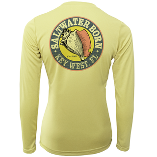 Key West, FL "Saltwater Hair...Don't Care" Women's Long Sleeve UPF 50+ Dry-Fit Shirt