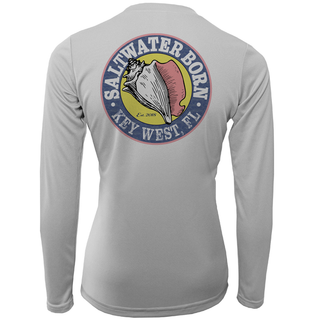Key West, FL "Saltwater Heals Everything" Women's Long Sleeve UPF 50+ Dry-Fit Shirt