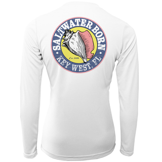 Key West, FL "Saltwater Hair...Don't Care" Women's Long Sleeve UPF 50+ Dry-Fit Shirt
