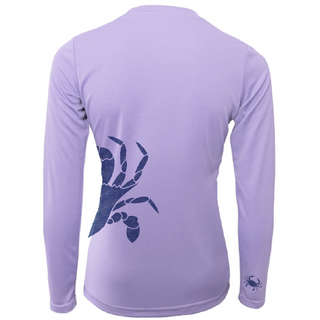 Blue Crab Wrap Women's Long Sleeve UPF 50+ Dry-Fit Shirt