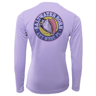 Key West, FL "Saltwater Heals Everything" Women's Long Sleeve UPF 50+ Dry-Fit Shirt