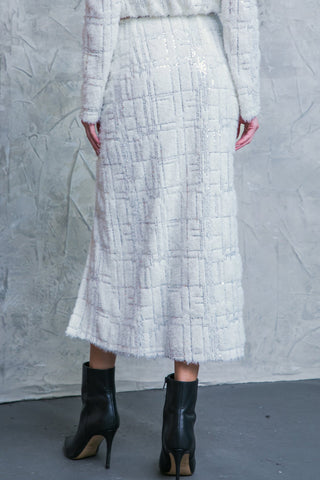 MADE YOU MY WORLD WOVEN MIDI SKIRT