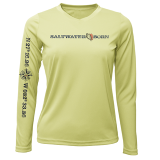 Siesta Key Saltwater Born Linear Logo Long Sleeve UPF 50+ Dry-Fit Shirt