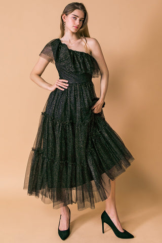 SOME FRESH AIR FUCHSIA TULLE MIDI DRESS