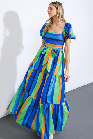 ALL ABOUT THE VIBE WOVEN MAXI DRESS