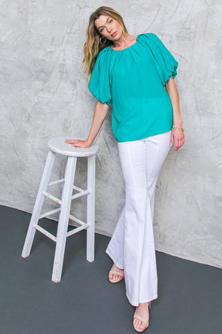LOVED ALWAYS WOVEN TOP