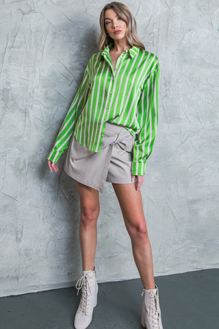 NOTHING TO REGRET SATIN WOVEN TOP