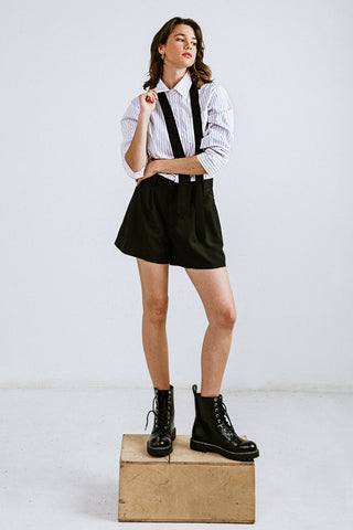 DESTINED TO IMPRESS WOVEN ROMPER