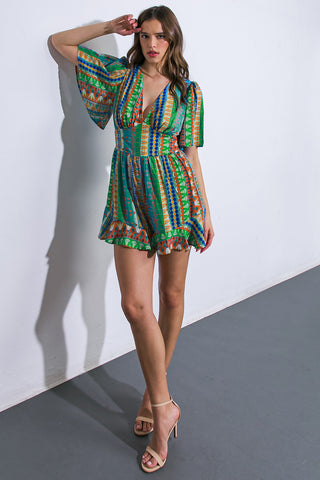 REFRESHING BEAUTY WOVEN ROMPER