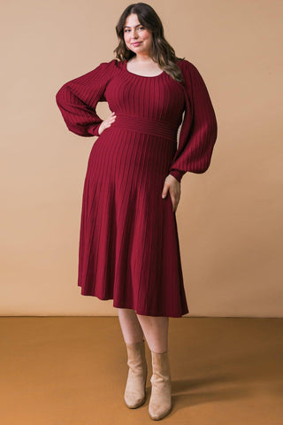 KEEP LOOKING UP SWEATER MIDI DRESS