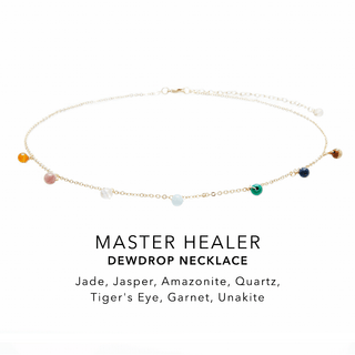 Master Healer 2mm + Dewdrop Necklace Stack