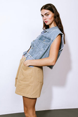 CLAIM TO FAME DENIM VEST