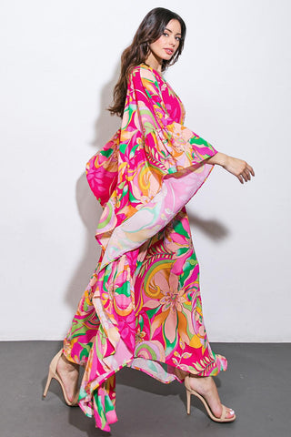 SEASIDE GIRLS WOVEN KAFTAN DRESS