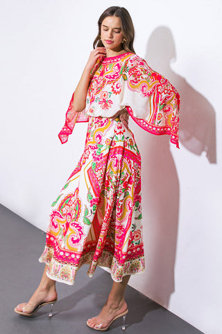 STUCK ON YOU WOVEN MIDI DRESS