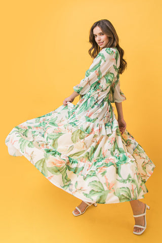 EASY DAYS FLORAL MAXI KIMONO TOP